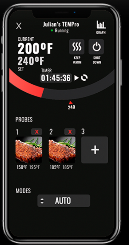Boneless Grills app on a smartphone