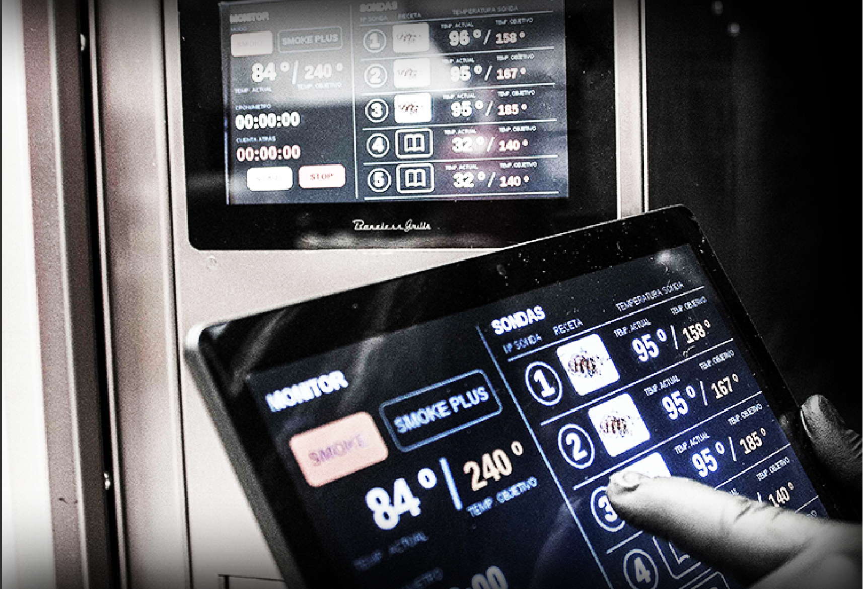 Royal Pro remote control on a tablet