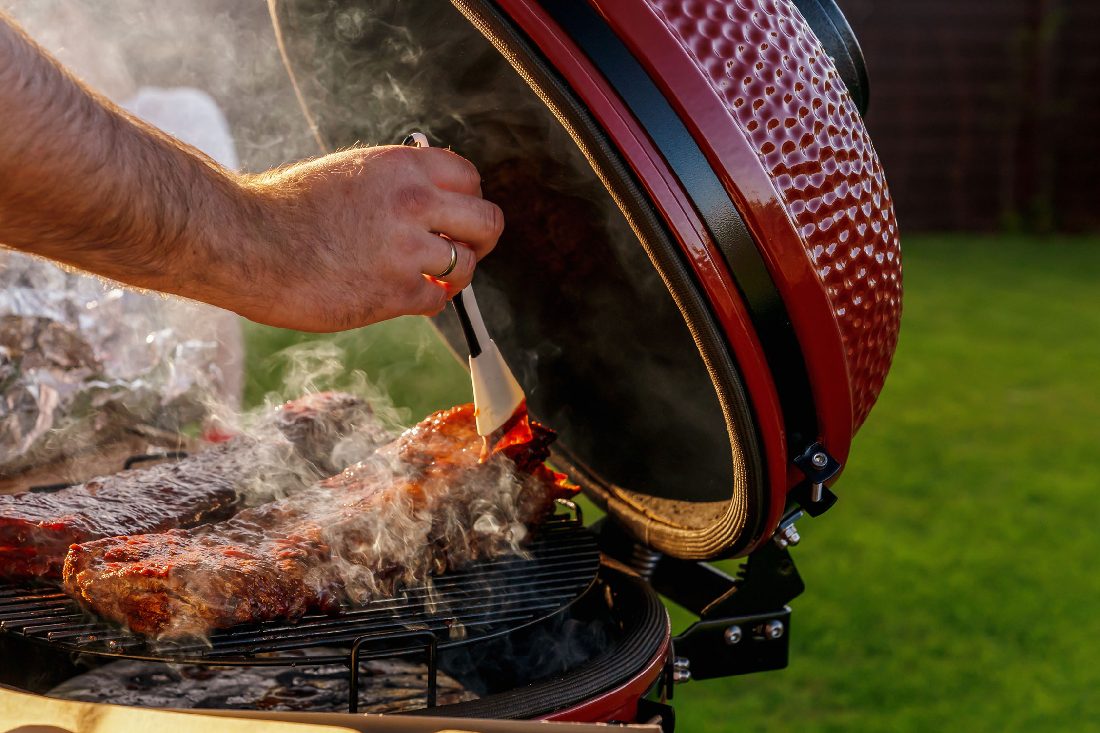 Kamado grill with TempPro